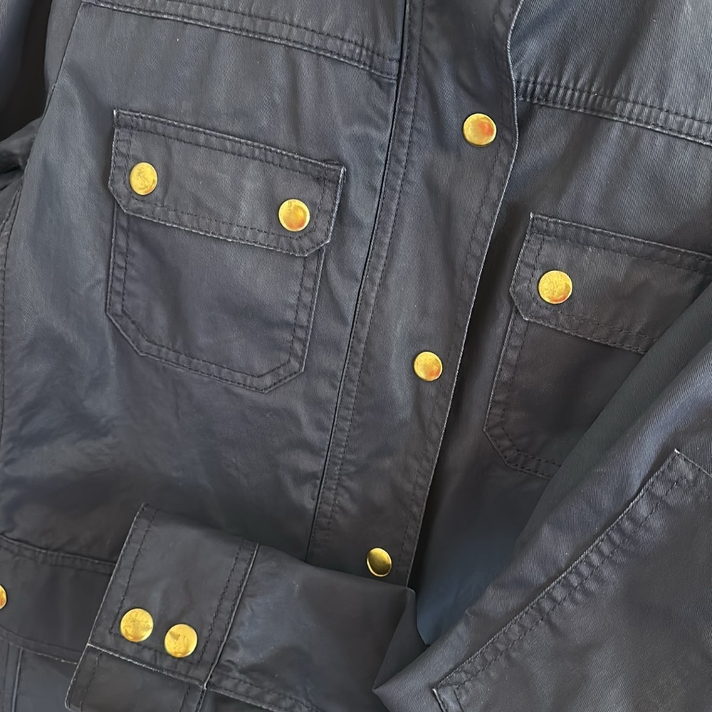 J Crew Downtown Field jacket - waxed cotton navy blue - Picture 8 of 8